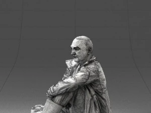 seated man 0264 3D Model