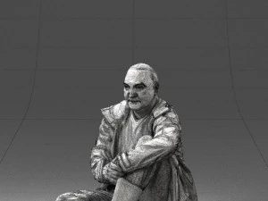 seated man 0264 3D Model