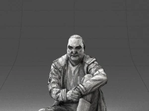 seated man 0264 3D Model