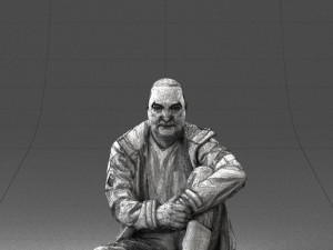 seated man 0264 3D Модель