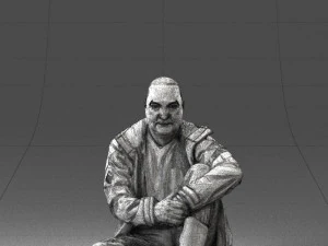seated man 0264 3D Model