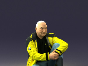 seated man 0264 3d print ready 3D-printmodel