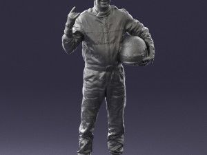 man in motorcycle clothes 0268 3d print ready Modèles 3D en vedette
