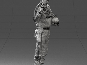 man in motorcycle clothes 0268 3d print ready Modèles 3D en vedette