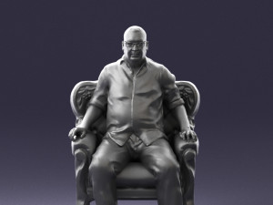 old man sitting 0269 Modèle 3D