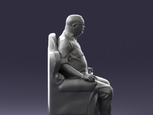 old man sitting 0269 Modèle 3D