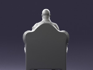 old man sitting 0269 Modèle 3D