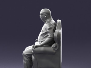 old man sitting 0269 Modèle 3D