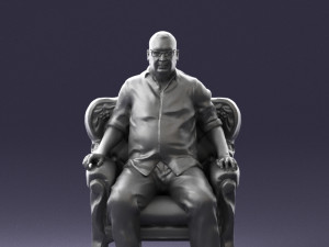 old man sitting 0269 Modèle 3D