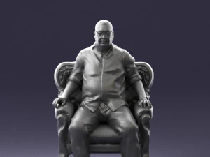 old man sitting 0269 3D Model