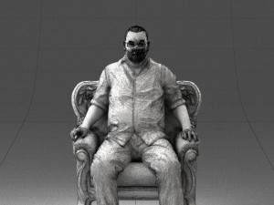 old man sitting 0269 Modèle 3D