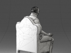old man sitting 0269 Modèle 3D