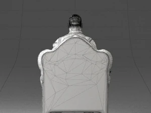 old man sitting 0269 3D Model