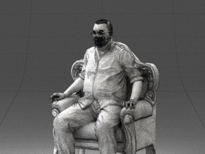 old man sitting 0269 Modèle 3D
