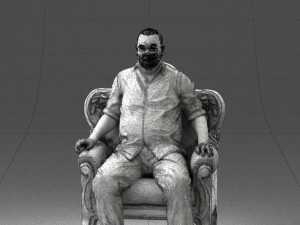 old man sitting 0269 Modèle 3D