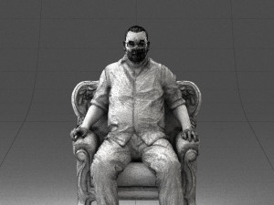 old man sitting 0269 Modèle 3D