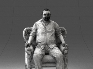 old man sitting 0269 3d print ready 3D 打印模型
