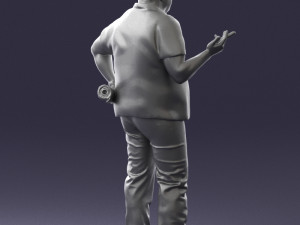 man in blue t-shirt 0271 3D Model