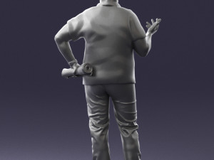 man in blue t-shirt 0271 3D Model