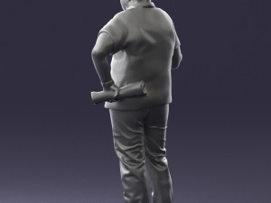 man in blue t-shirt 0271 3D Model