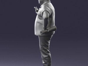 man in blue t-shirt 0271 3D Model