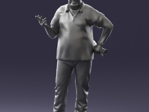 man in blue t-shirt 0271 3D Model