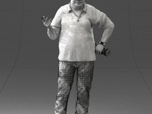 man in blue t-shirt 0271 3D Model