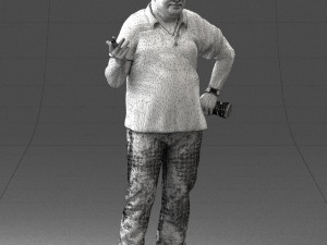 man in blue t-shirt 0271 3D Model