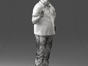 man in blue t-shirt 0271 3D Model
