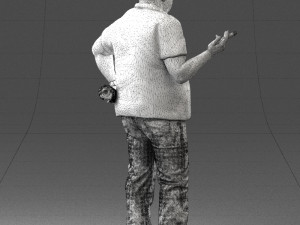 man in blue t-shirt 0271 3D Model