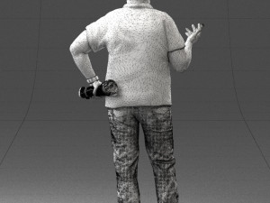 man in blue t-shirt 0271 3D Model