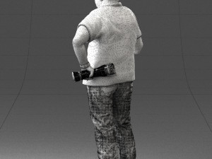 man in blue t-shirt 0271 3D Model