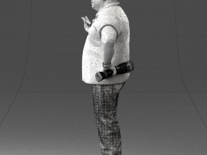 man in blue t-shirt 0271 3D Model