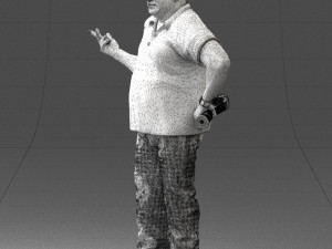 man in blue t-shirt 0271 3D Model