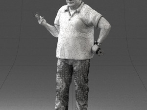 man in blue t-shirt 0271 3D Model