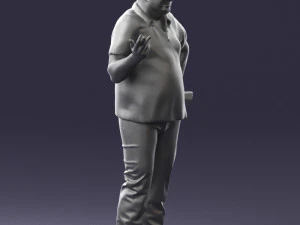 man in blue t-shirt 0271 3d print ready 3D Print Model