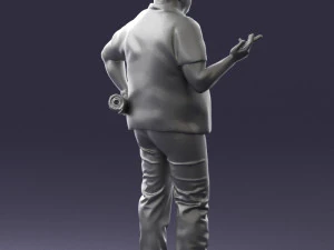man in blue t-shirt 0271 3d print ready 3D Print Model