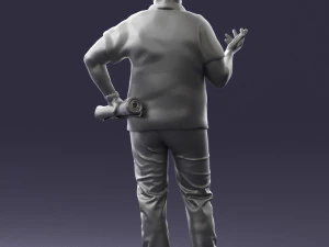 man in blue t-shirt 0271 3d print ready 3D Print Model