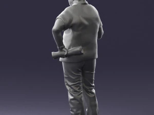 man in blue t-shirt 0271 3d print ready 3D Print Model