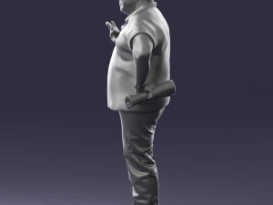 man in blue t-shirt 0271 3d print ready 3D Print Model