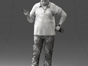 man in blue t-shirt 0271 3d print ready 3D Print Model