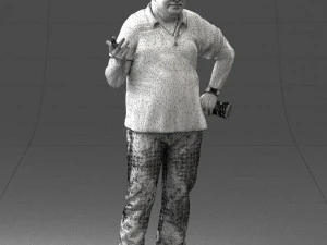man in blue t-shirt 0271 3d print ready 3D Print Model