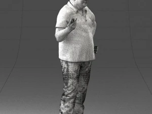 man in blue t-shirt 0271 3d print ready 3D Print Model