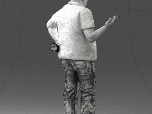 man in blue t-shirt 0271 3d print ready 3D Print Model
