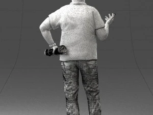 man in blue t-shirt 0271 3d print ready 3D Print Model