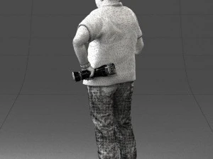 man in blue t-shirt 0271 3d print ready 3D Print Model