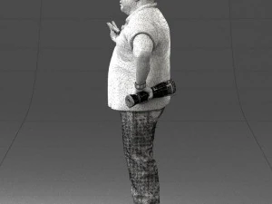 man in blue t-shirt 0271 3d print ready 3D Print Model
