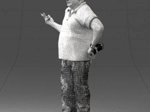 man in blue t-shirt 0271 3d print ready 3D Print Model