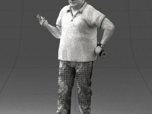 man in blue t-shirt 0271 3d print ready 3D Print Model