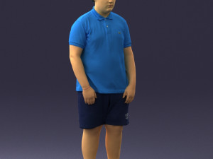 boy in blue t-shirt 0272 3d print ready 3D प्रिंट मॉडल